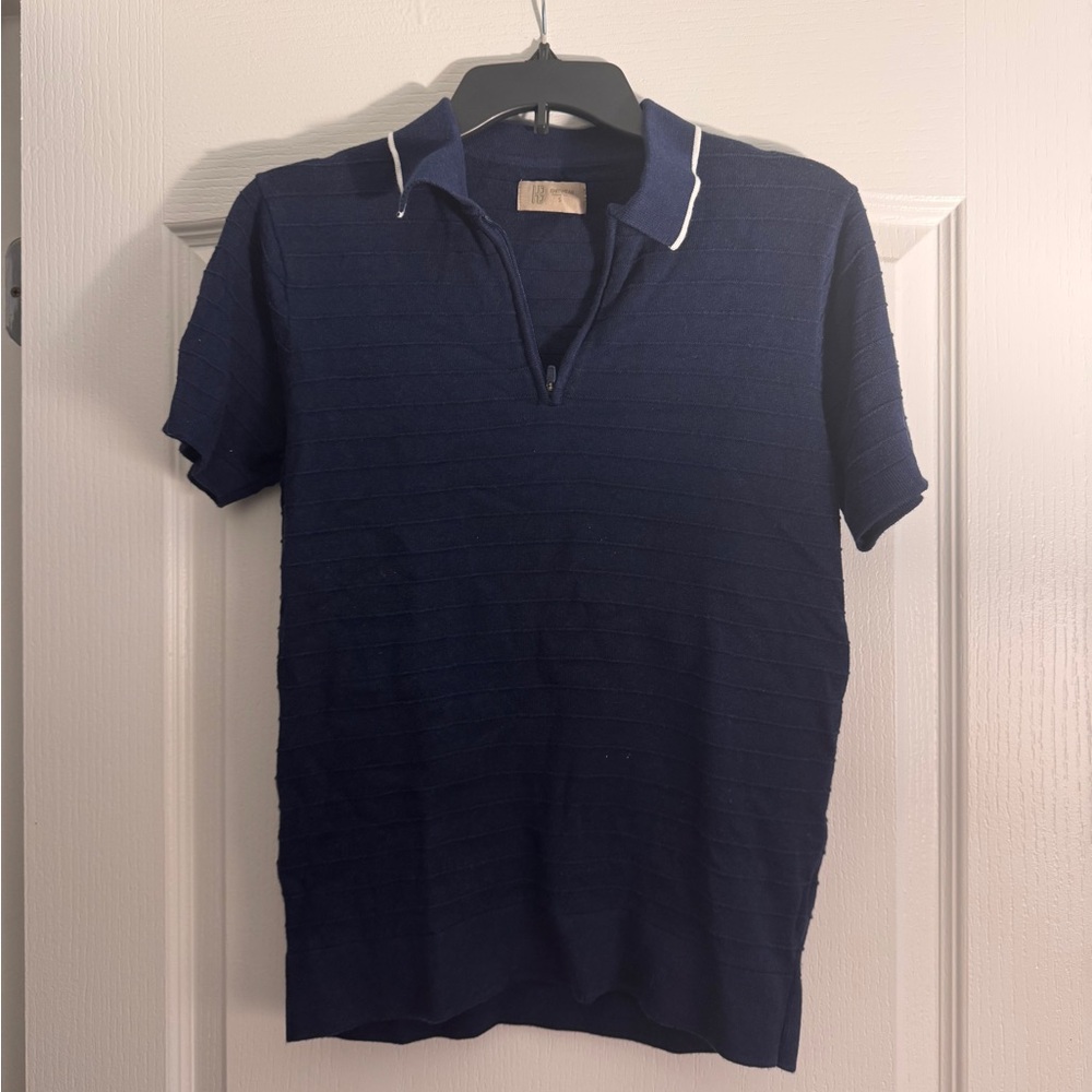 Men’s S Navy Zippered Polo